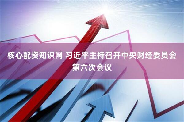 核心配资知识网 习近平主持召开中央财经委员会第六次会议